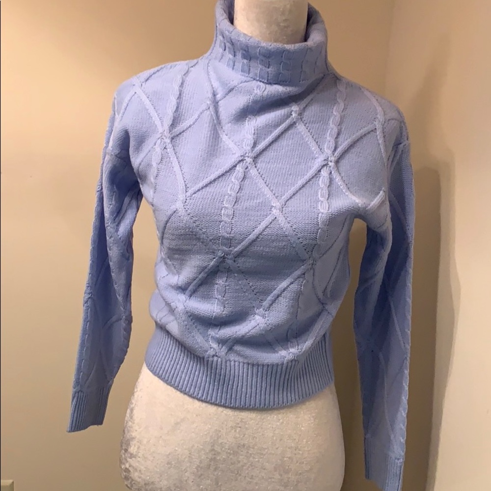 🔴Cable Knit Sweater Blue - Picture 3 of 5